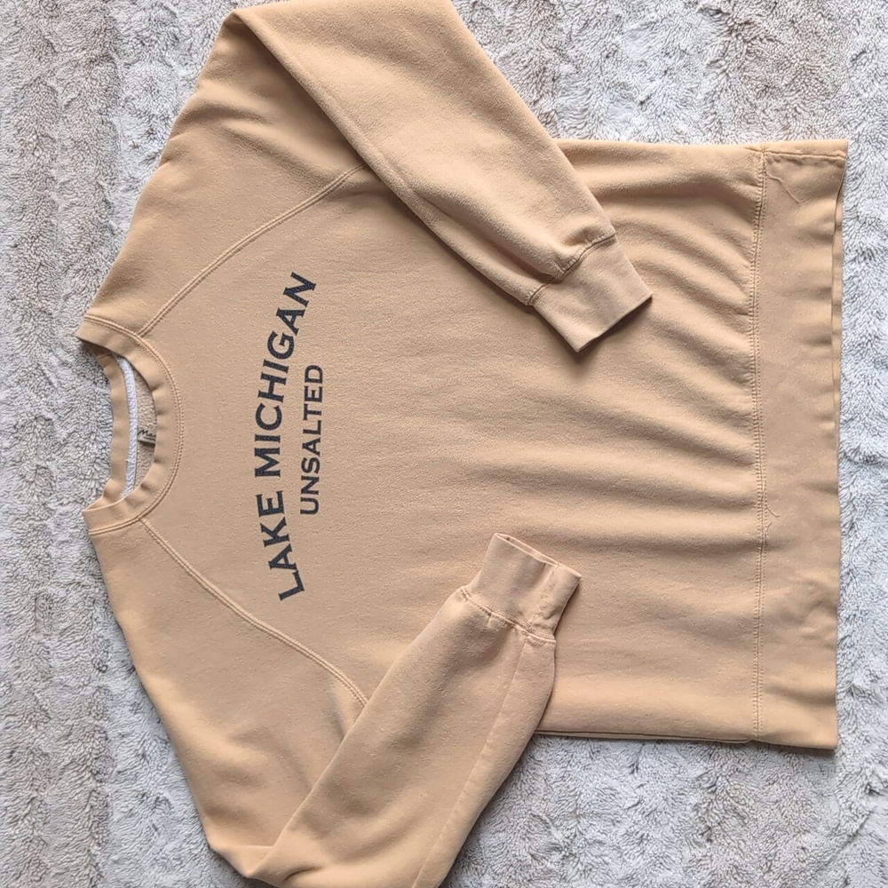 Momentum Outfitters Lake Michigan Unsalted Fleece Crewneck Sweatshirt - Picture 1 of 4